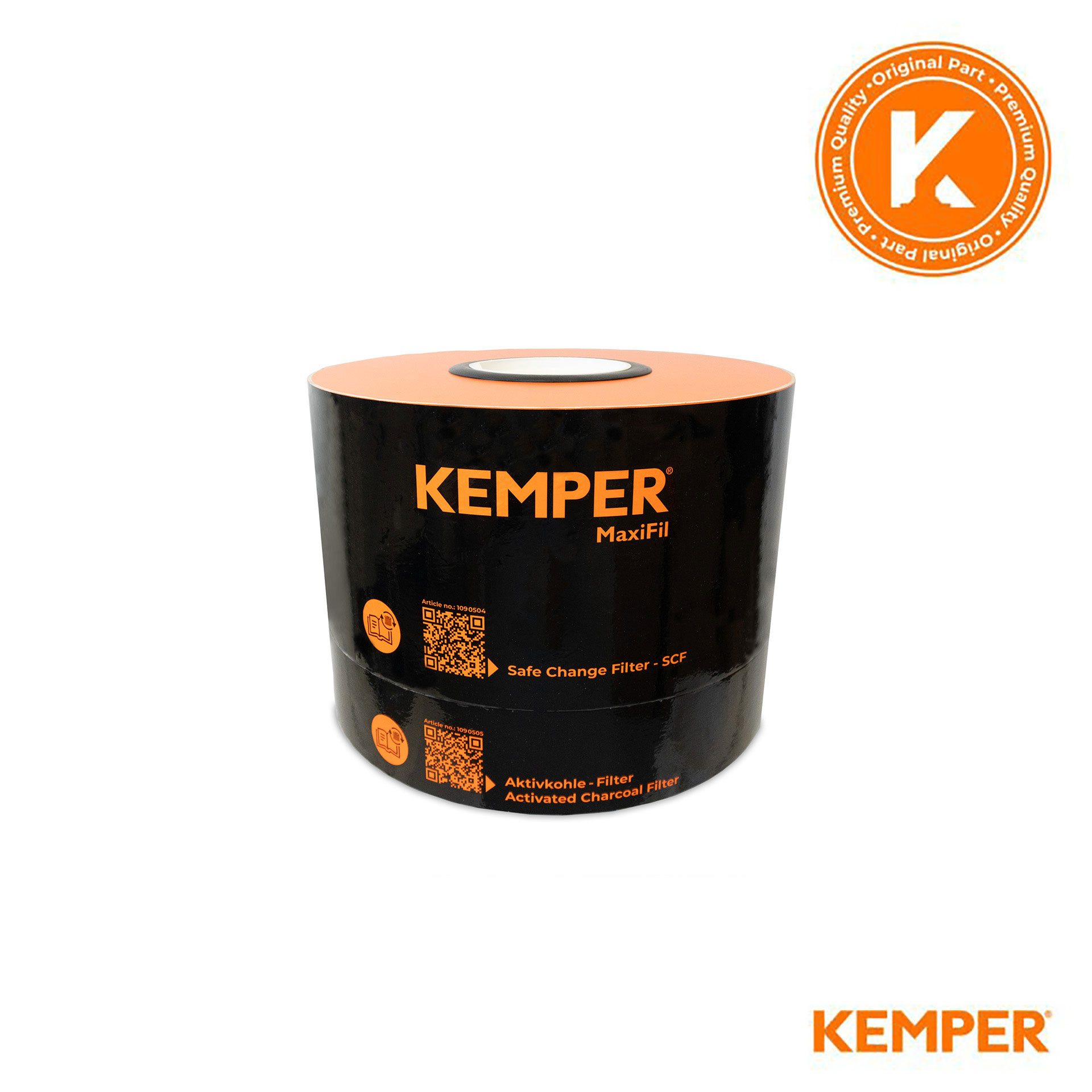 KEMPER MaxiFil kit charbon actif et filtre cylindrique avec préfiltre - 34 m²